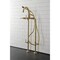 Aqua Vintage CCK8107DL Freestanding Tub Faucet with Supply Line, Stop Valve, Brushed Brass CCK8107DL - alternate 6